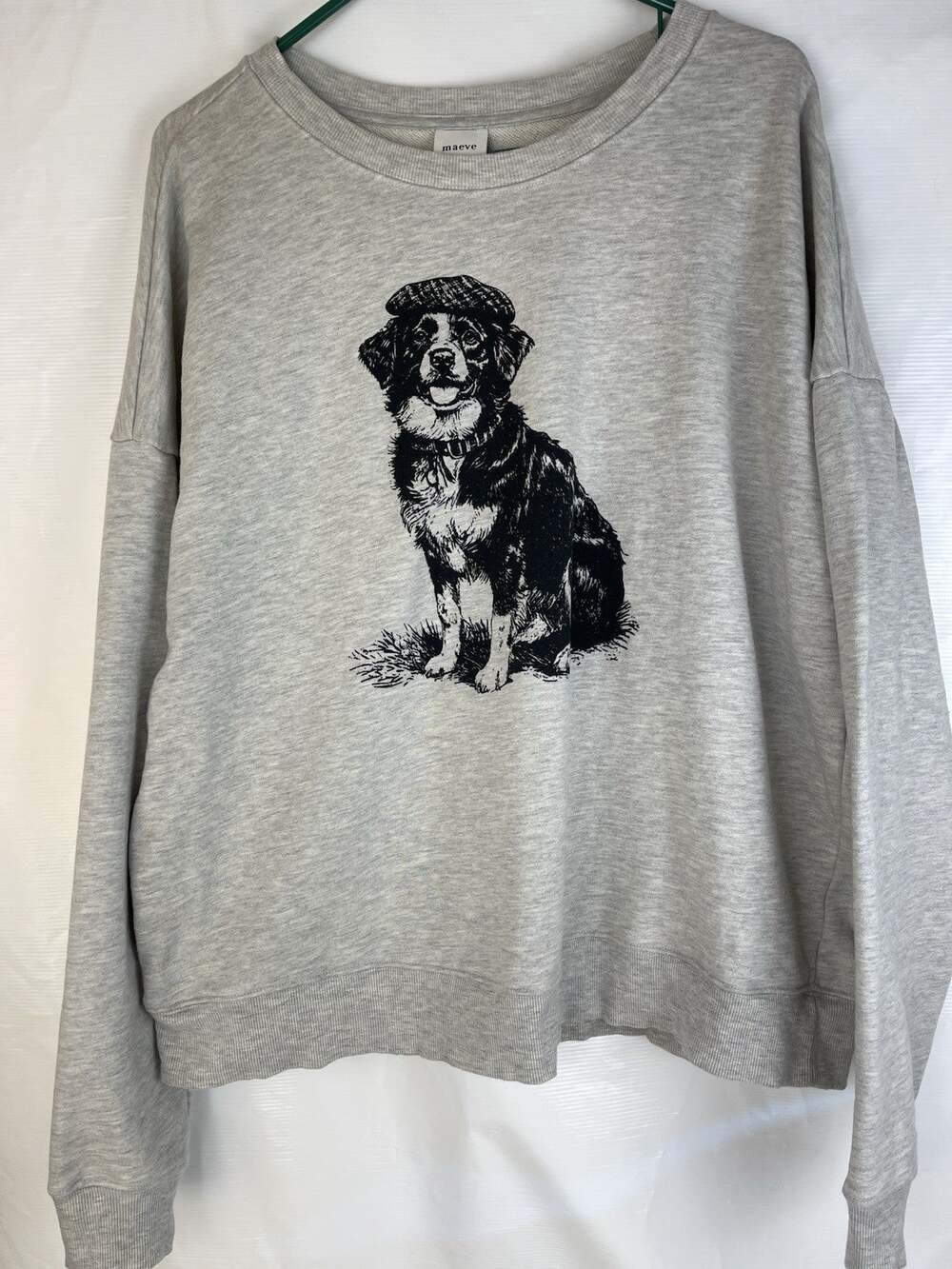 Anthropologie Maeve Best In Show Dog Sweatshirt - Sz XL Gray